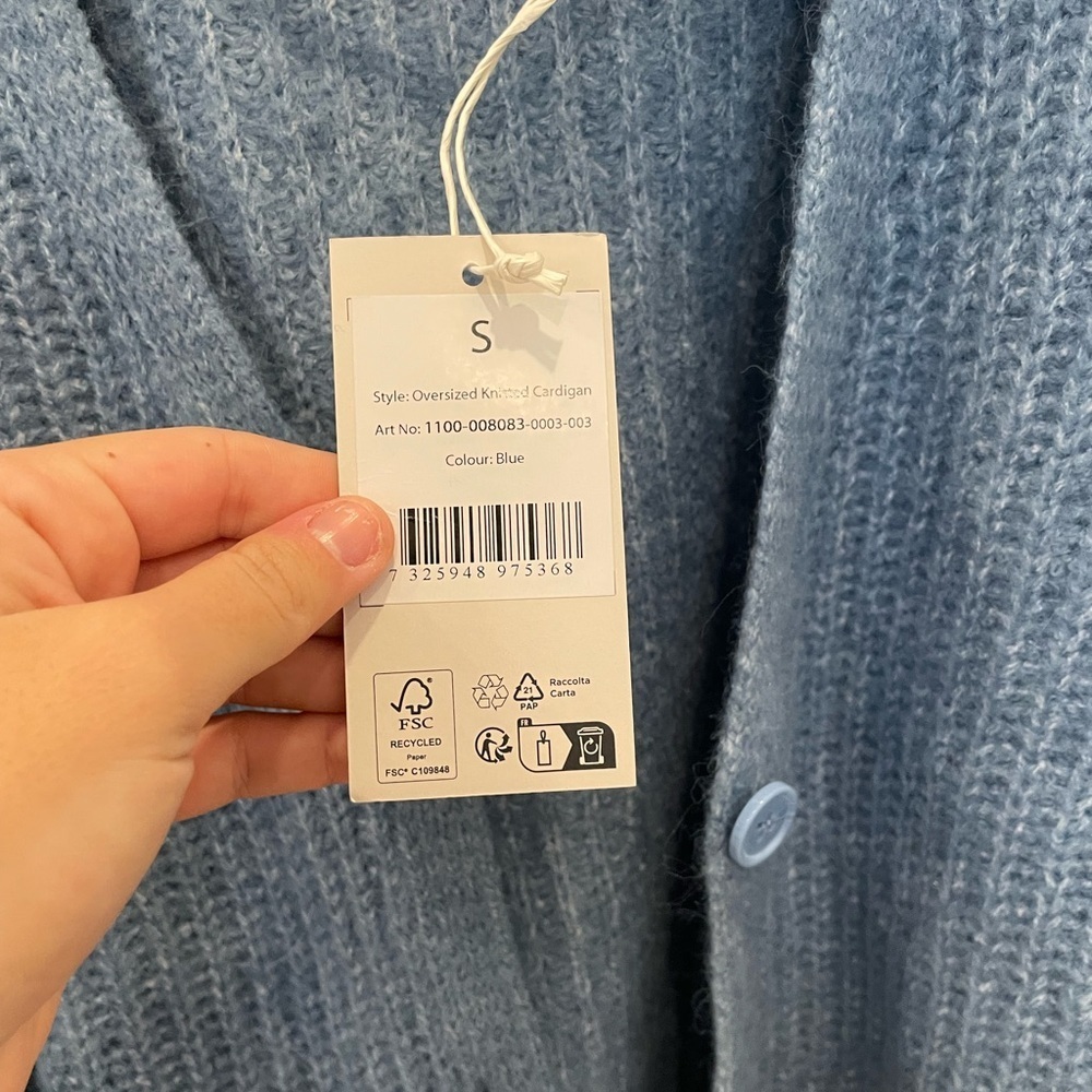NWT Elegant Blue Women's Cardigan - Picture 3 of 8